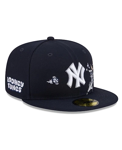 New Era Men's Navy New York Yankees Looney Tunes Bugs Bunny 59FIFTY Fitted Hat