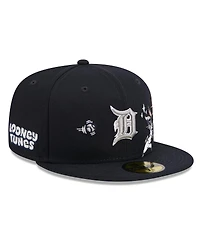 New Era Men's Navy Detroit Tigers Looney Tunes Bugs Bunny 59FIFTY Fitted Hat