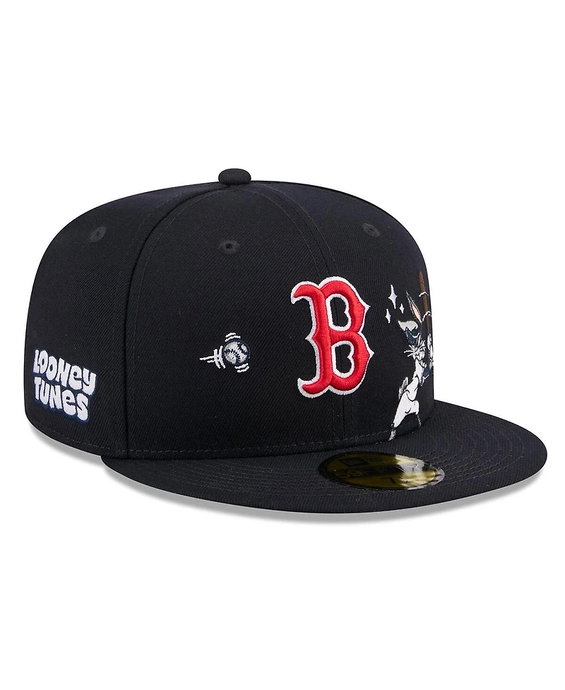 New Era Men's Navy Boston Red Sox Looney Tunes Bugs Bunny 59FIFTY Fitted Hat