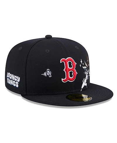 New Era Men's Navy Boston Red Sox Looney Tunes Bugs Bunny 59FIFTY Fitted Hat