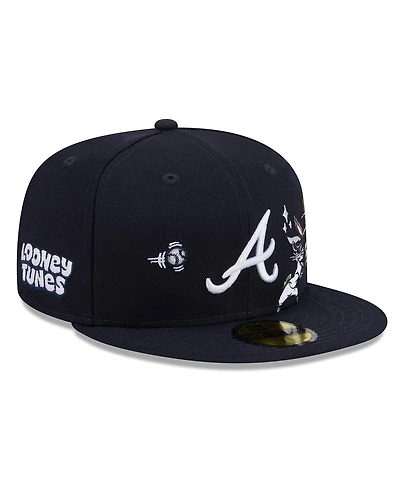 New Era Men's Navy Atlanta Braves Looney Tunes Bugs Bunny 59FIFTY Fitted Hat