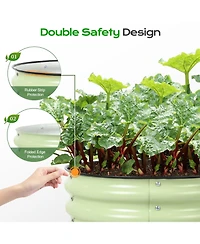 Aoodor 17" Tall 24" Metal Raised Garden Bed, Outdoor Planter Box and Raised Garden Kit for Vegetables, Flowers, and Herbs