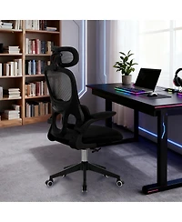 Flynama High Back Ergonomic Mesh Office Chair,3D Headrest Big and Tall Desk Chair