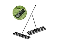 Lucky One 36 x 10 Inch Lawn Leveling Rake with Ergonomic Handle, Heavy Duty Lawn Tool