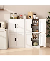 sumyeg 43.5 Inch Bathroom Storage Cabinet with Doors and Adjustable Shelves