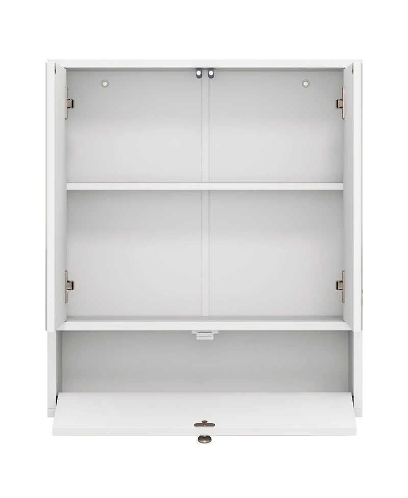 sumyeg Double Door Wall Mounted Bathroom Mirrored Medicine Cabinet