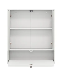 sumyeg Double Door Wall Mounted Bathroom Mirrored Medicine Cabinet