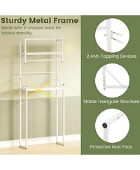 sumyeg Over The bath fixture 3-Tier Bathroom Storage Rack with Towel Holder