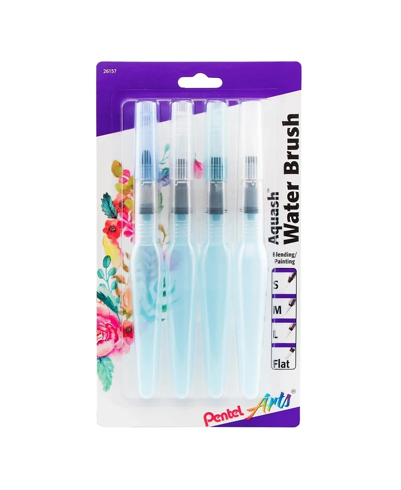 Pentel Arts Aquash Water Brush 4/Pkg