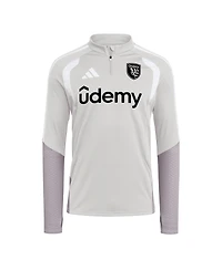 Adidas Men's Silver San Jose Earthquakes 2026 Tiro Competition Quarter-Zip Training Sweatshirt