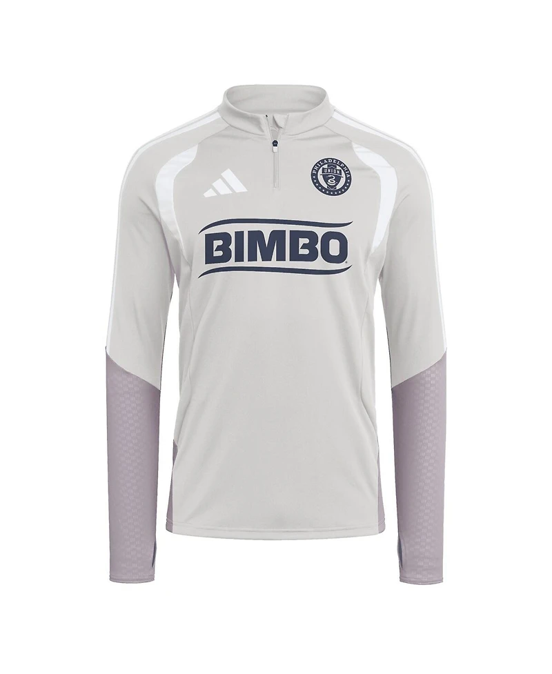 Adidas Men's Silver Philadelphia Union 2026 Tiro Competition Quarter-Zip Training Sweatshirt