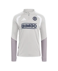 Adidas Men's Silver Philadelphia Union 2026 Tiro Competition Quarter-Zip Training Sweatshirt