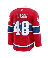 Fanatics Men's Lane Hutson Red Montreal Canadiens Home Premium Jersey