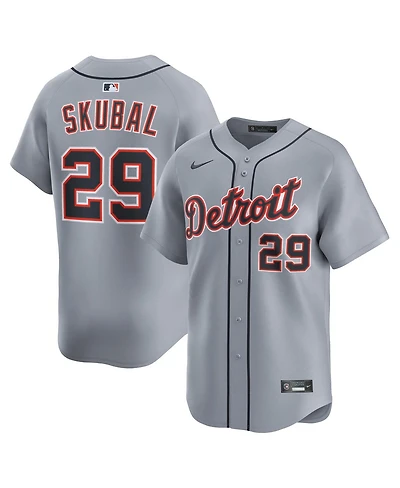 Nike Men's Tarik Skubal Gray Detroit Tigers Road Limited Jersey