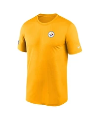 Nike Men's Gold Pittsburgh Steelers Sideline Legend Small Logo Dri-fit T-Shirt