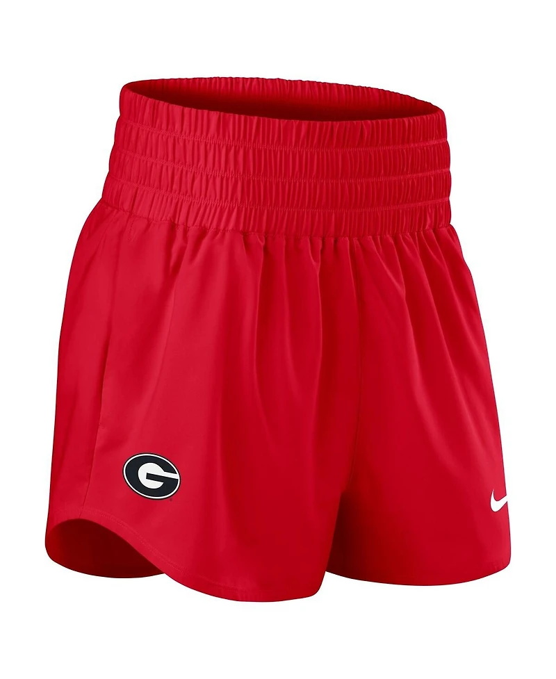 Nike Women's Red Georgia Bulldogs Performance One Dri-fit High-Rise Shorts