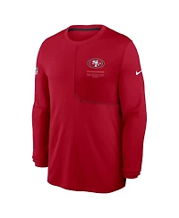 Nike Men's Scarlet San Francisco 49ers Sideline Coaches Uv Dri-fit Long Sleeve T-Shirt