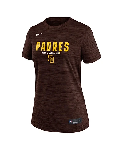 Nike Women's Brown San Diego Padres Authentic Collection Velocity Dri-fit T-Shirt