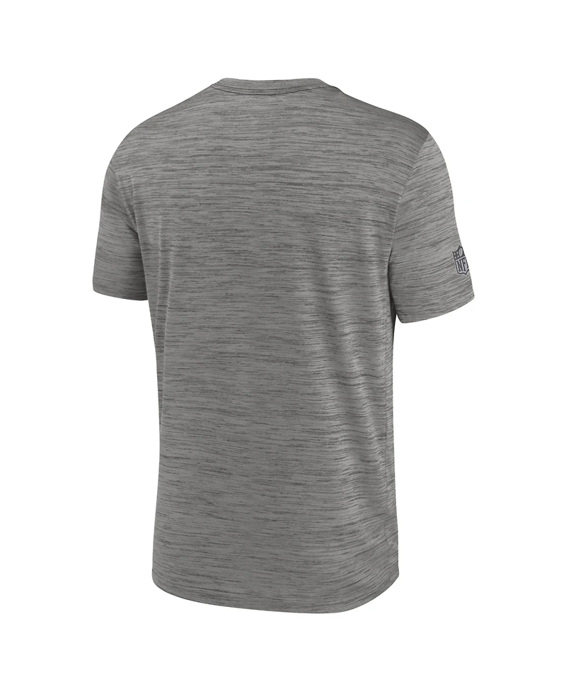 Nike Men's Gray Detroit Lions Big & Tall Sideline Velocity Dri-fit T-Shirt