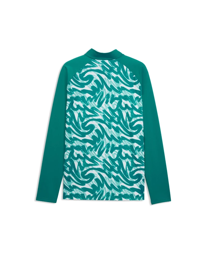 Puma Men's Green Portugal National Team Pre-Match Quarter-Zip Sweatshirt