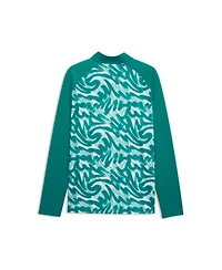 Puma Men's Green Portugal National Team Pre-Match Quarter-Zip Sweatshirt