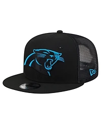 New Era Men's Black Carolina Panthers Core Team 9FIFTY Trucker Snapback Hat