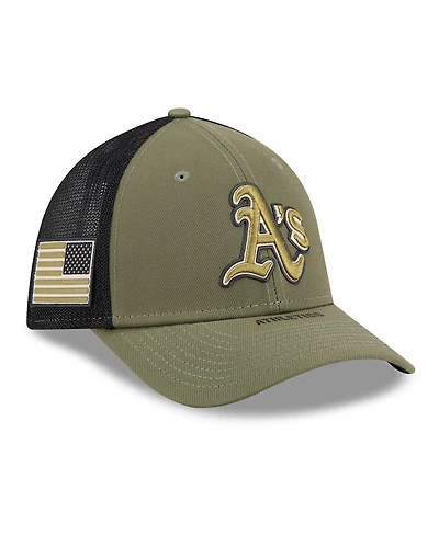 New Era Men's Olive Athletics 2026 Armed Forces Day 39THIRTY M-Crown Flex Hat