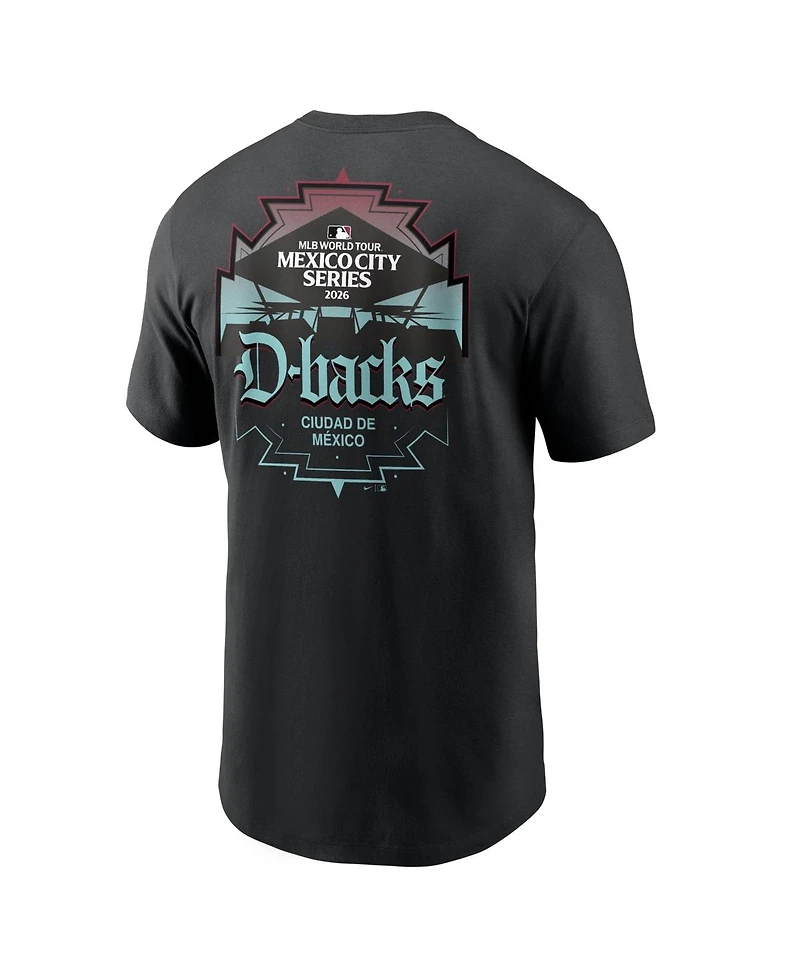 Nike Men's Black Arizona Diamondbacks Mlb World Tour: Mexico City Series Graphic T-Shirt