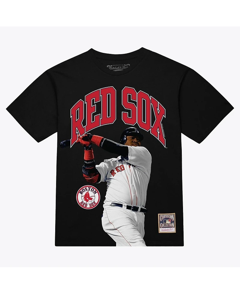 Mitchell & Ness Men's David Ortiz Black Boston Red Sox Photo Arch Player Graphic T-Shirt