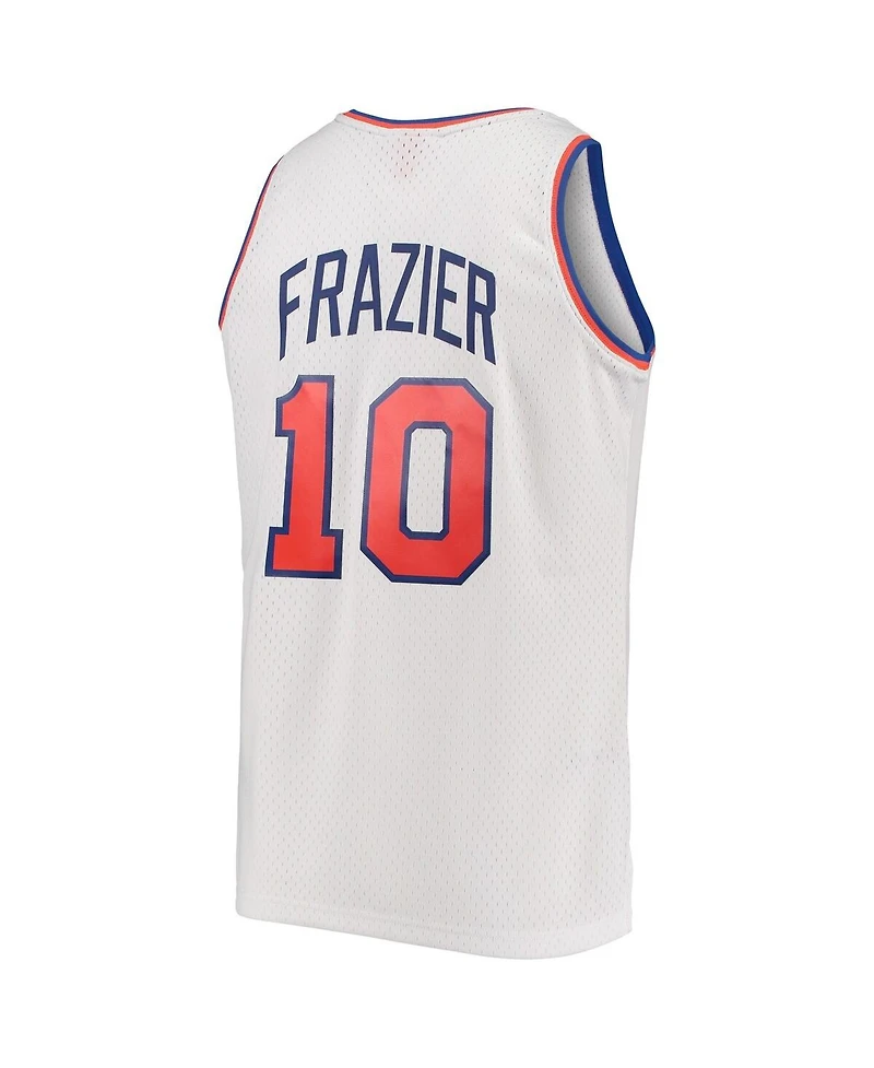 Mitchell & Ness Men's Walt Frazier White New York Knicks Hardwood Classics Swingman Jersey