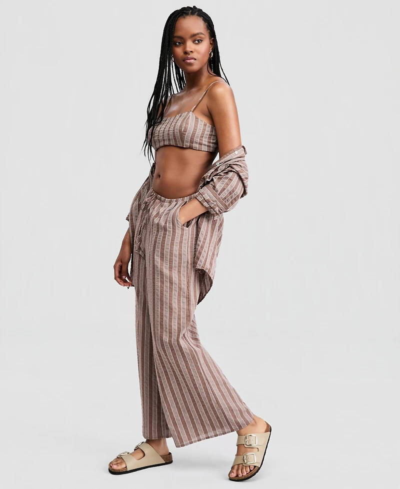 And Now This Women's Striped Wide-Leg Pants, Macy's Exclusive