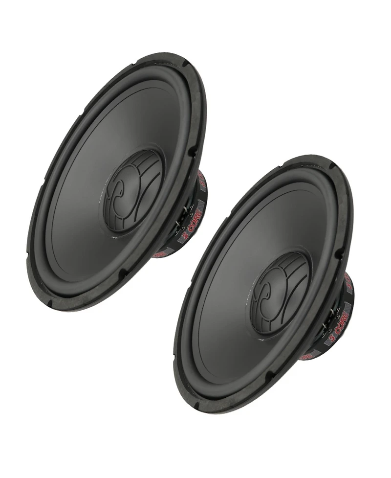 5 Core 15 Inch Car Subwoofer Pair 450W 4 Ohm Deep Bass Woofers with 40 Oz Magnet and Poly Cone Speakers