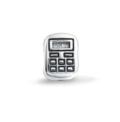 Bling Jewelry Bookkeeper Math Student Calculator Charm Bead .925 Sterling Silver Fits European Bracelet