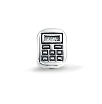 Bling Jewelry Bookkeeper Math Student Calculator Charm Bead .925 Sterling Silver Fits European Bracelet