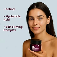 Dr. Botanicals Firming Night Moisturiser with 1 Percentage Hyaluronic Acid and Skin Firming Retinol Actives 60milliliter