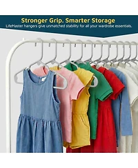 Lifemaster Kids Plastic Hangers, 11.6", with shoulder notches, space-saving, hold 5 Pounds, ideal for baby, toddler and kids clothes, 10-pack
