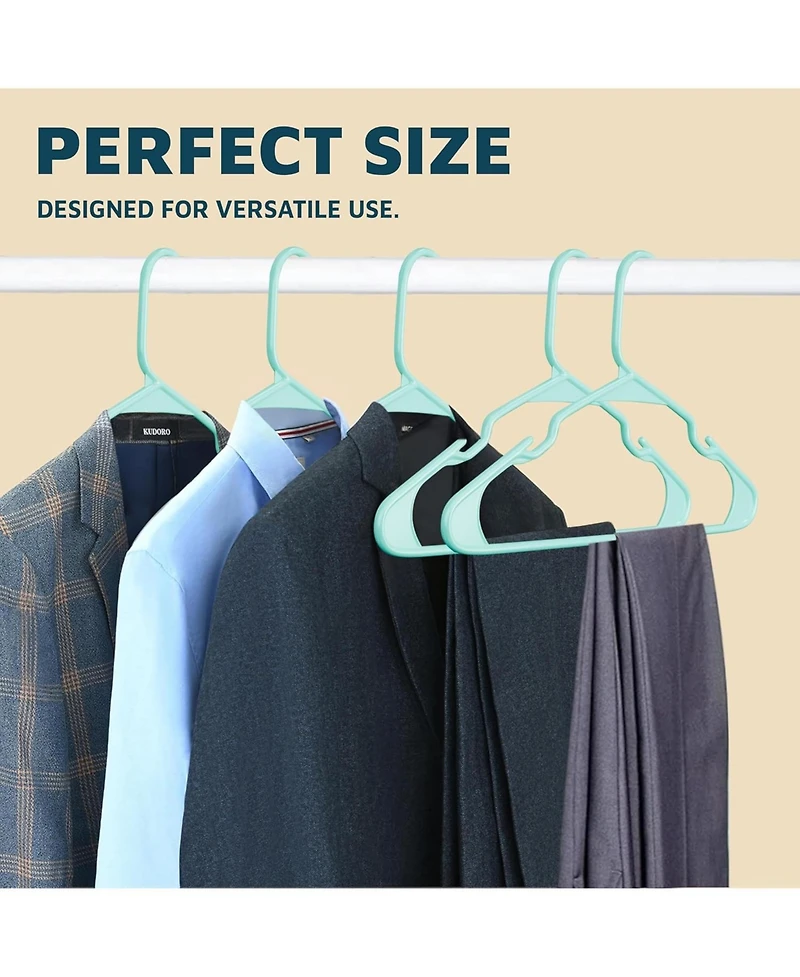 Lifemaster Heavy-duty plastic hangers with non-slip shoulder grooves space-saving design holds up to 5 Pounds
