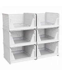 Yigii 5-Pack Stackable Storage Bins for Home Organization