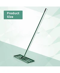 Costway Lawn Leveling Rake Heavy Duty Level Lawn Tool for Garden Backyard/Lawn