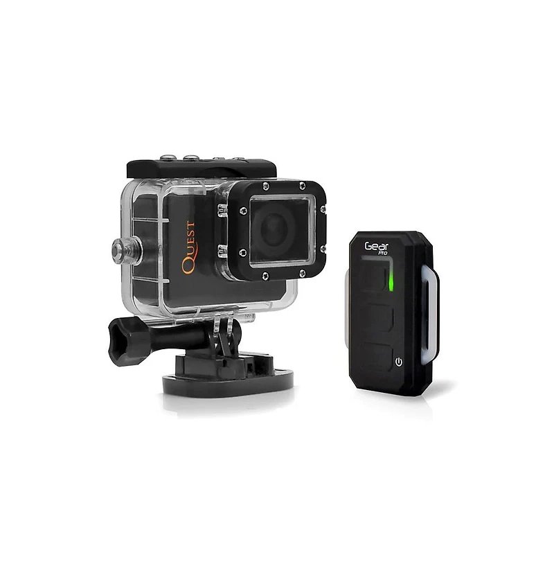 Pyle Sound Around Gear Pro Quest Wi-Fi Action Cam 1080p Video 16MP Camera 2.0'' Lcd Display Waterproof Case Remote GDV995BK
