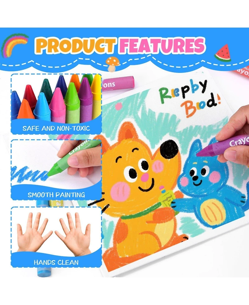 Gnuadz Bulk Crayons Kids Washable Unbreakable School Party Favors 300 Pack