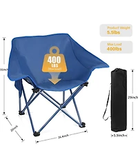 ECHTPeak 4 Pack Portable Camping Chair, Compact Collapsible, Outdoor Folding Sports Chairs, for Camp Sporting Events