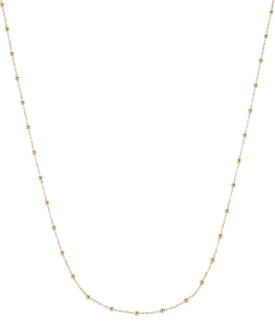 Macy's Beaded Station Necklace in 10k Yellow Gold
