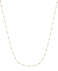 Macy's Beaded Station Necklace in 10k Yellow Gold