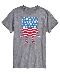 Airwaves Men's SpongeBob SquarePants Silhouette Stars Stripes Short-Sleeve Graphic T-Shirt