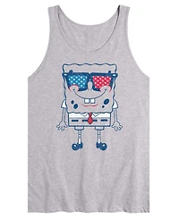 Airwaves Men's SpongeBob SquarePants Flag Fill Sunglasses Sleeveless Graphic Tank
