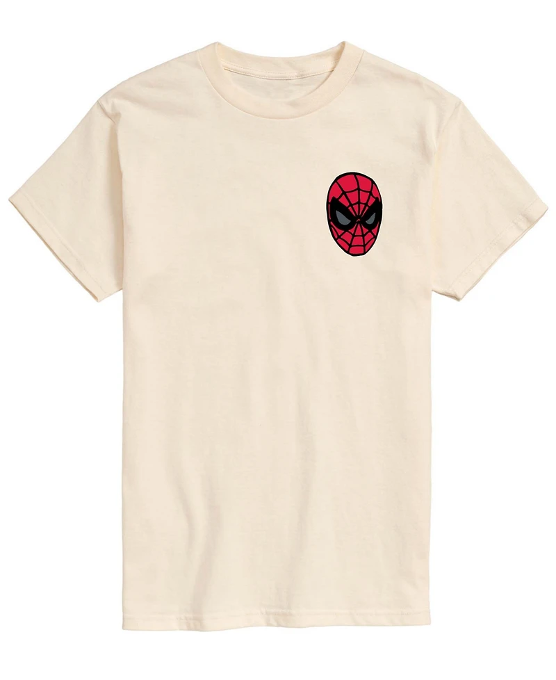 Airwaves Men's Spiderman Crawling Flag Short-Sleeve Graphic T-Shirt