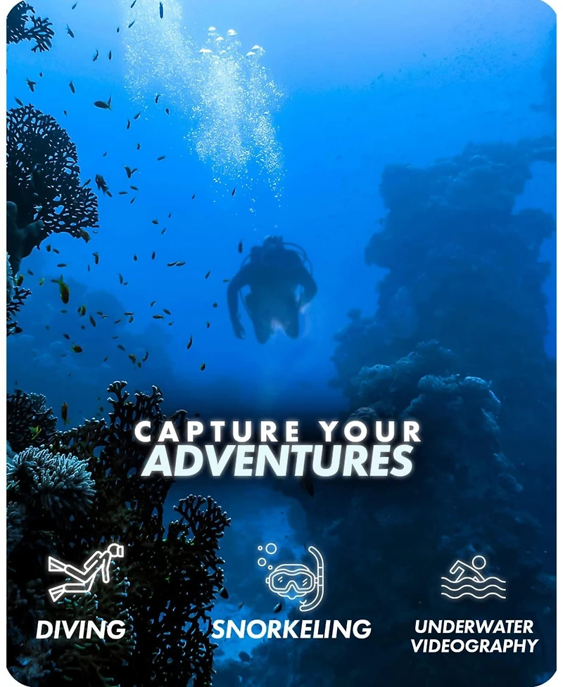 Movo Gb-U80 Underwater Diving Rig for Action Cameras (Xl Version)