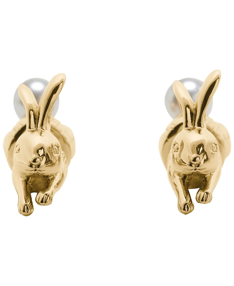 kate spade new york Gold-Tone Secret Garden Front Back Bunny Stud Earrings