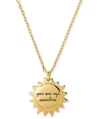 kate spade new york Gold-Tone Gifting You Are My Sunshine Short Pendant Necklace